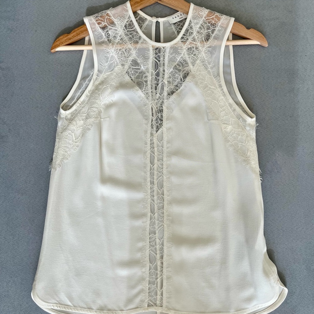 Sandro lace top size 0